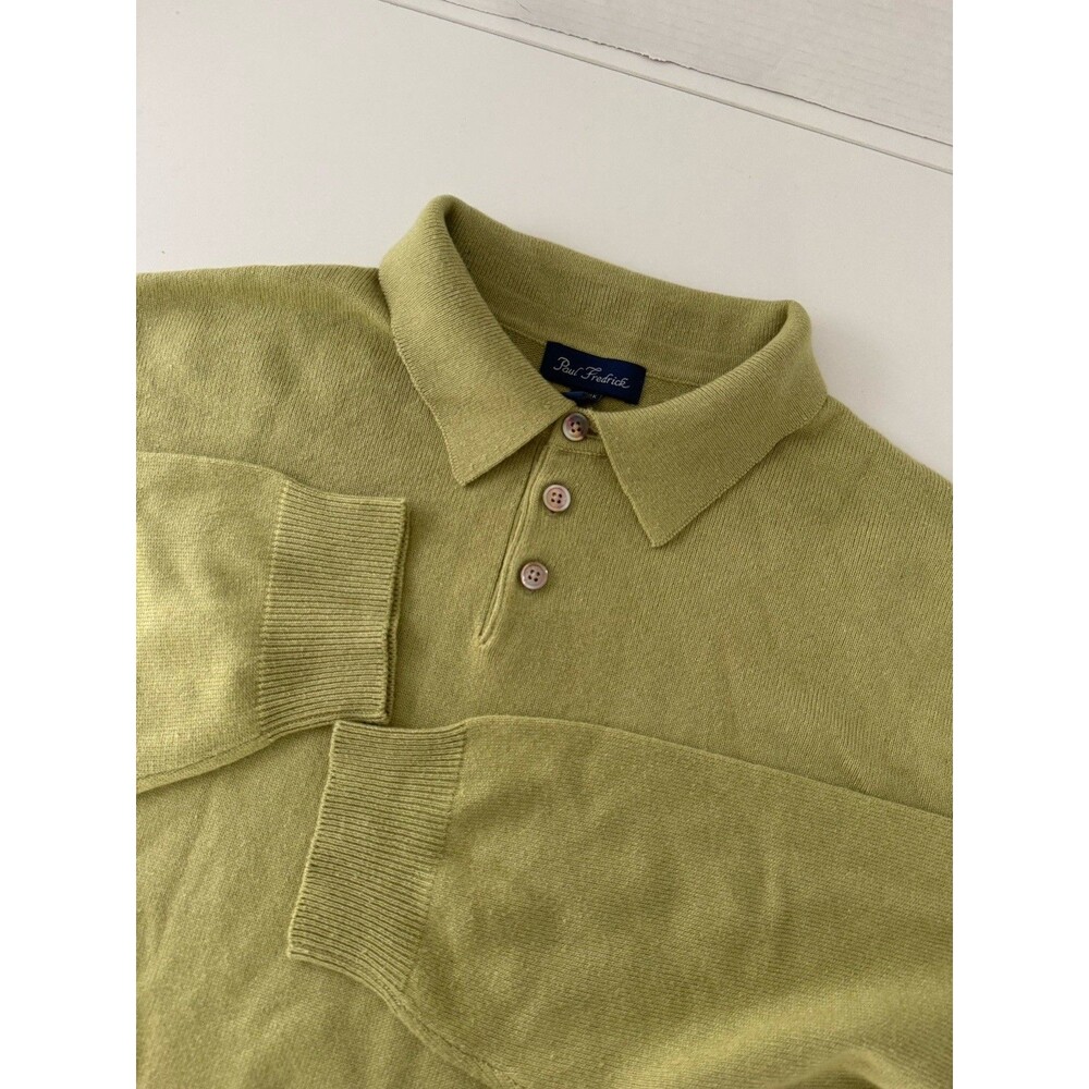 Paul Fredrick Green Silk & Cashmere pullover Classic Mens Luxury Sweater XXL